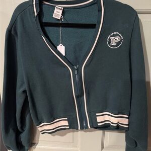 PINK Victoria's Secret Teal Jacket with White Accents